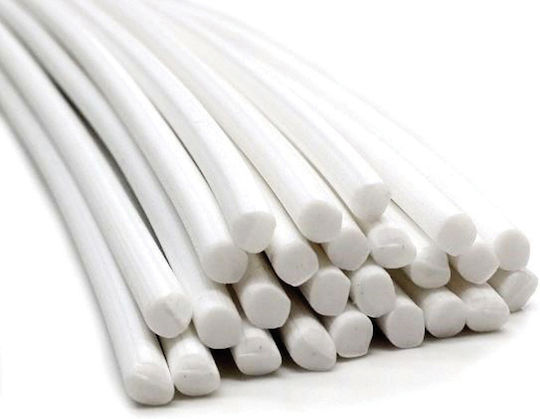 Maestro Ράβδοι Σιλικόνης Θερμοκόλληση Πλαστικών HDPE 123gr Λευκό 4mm 1τμχ