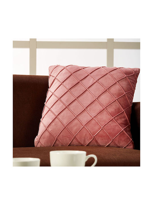 Whitegg Decorative Pillow Case D092 from Velvet Pink 45x45cm.