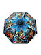 Kinder Regenschirm Gebogener Handgriff Blau mit Durchmesser 75cm.