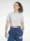 Reebok Identity Women's Athletic Crop Top Short Sleeve Quartz Glow