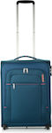 American Tourister Crosstrack Upright Cabin Travel Bag Fabric Blue with 4 Wheels Height 55cm