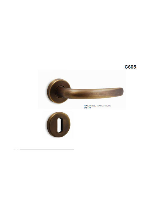 Conset Lever Front Door with Rosette Right C605 C605ROYS73S73 Bronze