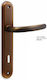 Conset Lever Front Door with Plate Right C605 C605HYS73S73 (Center Distance 85mm) Bronze