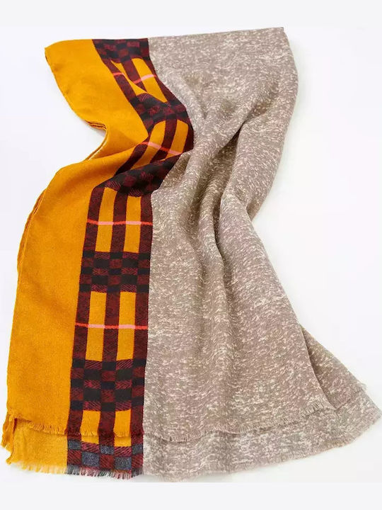 Fragola Γυναικείο Φουλάρι Mustard/Beige