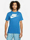 Nike Icon Futura Ανδρικό Αθλητικό T-shirt Κοντομάνικο Μπλε