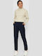 Women's Fabric Trousers Loose Fit Blue