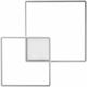 Ondaluce Pl.Dowel/Pc-Silver Modern Lamp Wall with Integrated LED and Warm White Light Silver 57x55x55cm
