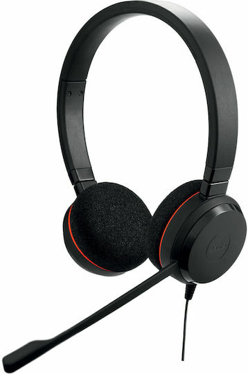 Jabra Evolve 20 MS On Ear Multimedia Ακουστικά με μικροφωνο και σύνδεση USB-C