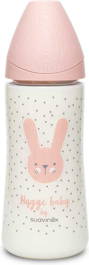 Suavinex Plastic Baby Bottle Hygge Anti-colic with Silicone Teat for 4+ Months Pink Rabbit 360ml