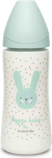 Suavinex Plastic Baby Bottle Hygge Anti-Colic With Silicone Teat For 4+ Months Green Rabbit Green 360ml