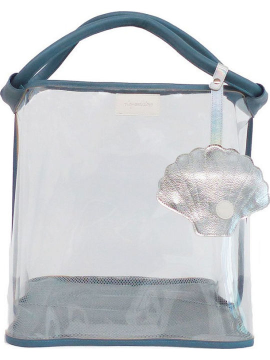 Play and Store Play And Store Plastik Strandtasche Wasserdicht mit Geldbörse Transparent-Blue