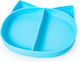 Baby Wise Baby Food Plate Fox made of Silicone Blue