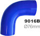 Simoni Racing Car Silicone Hose Air Intake with 90° Angle 76mm Diameter Universal Blue
