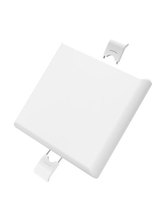 Optonica Square Metallic Recessed Spot with Integrated LED and Warm White Light White