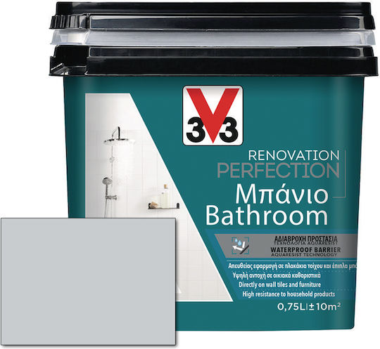 V33 Renovation Perfection Bathroom Χρώμα Soft Grey Satin 75ml 118088