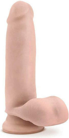 Dr. Skin Glide Self Lubricating Glass Dildo with Balls and Suction Cup Vanilla 18cm