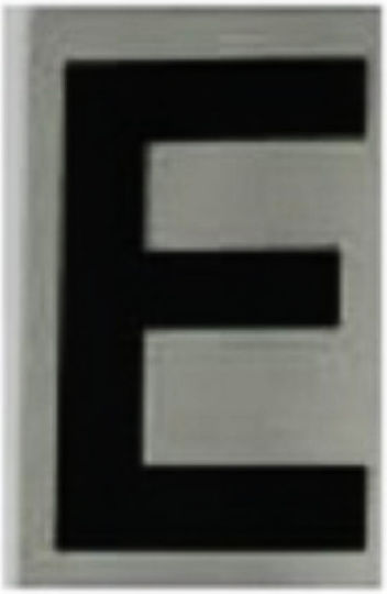 Ergo "Ε" Sign with Text in Black Color Aluminum 3cm 572410.0013