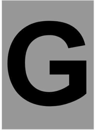 Ergo "G" Πινακίδα με Γράμμα G σε Μαύρο Χρώμα 3cm 572410.0037