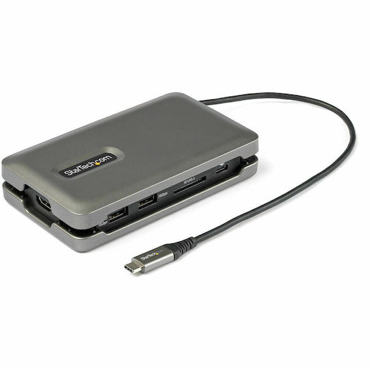StarTech USB-C Docking Station with HDMI 4K PD Ethernet Gray (DKT31CSDHPD3)