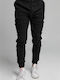 Double Men's Sweatpants with Rubber Black