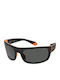 Polaroid Men's Sunglasses with Black Plastic Frame and Black Polarized Lens PLD2125/S 8LZ/M9