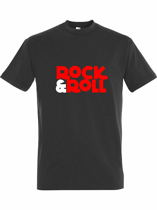 T-shirt Unisex, " Rock & Roll ", Dark grey