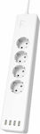 HAMA Smart 4-Outlet Power Strip with USB White