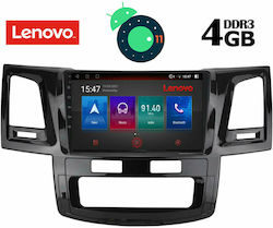 Lenovo Car Audio System for Toyota Hilux Chevrolet Spark 2005-2016 with A/C (Bluetooth/USB/AUX/WiFi/GPS/Apple-Carplay/CD) with Touch Screen 9"