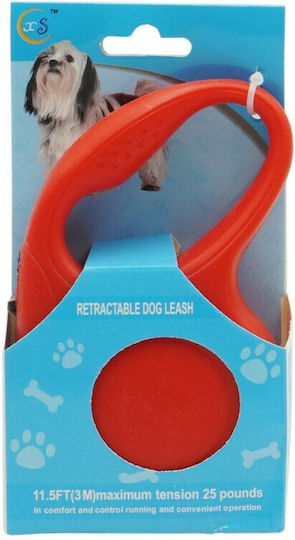 Foldable Dog Leash/Lead Strap in Red color 3m
