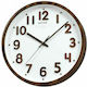Rhythm 3D Silent Wall Clock Plastic Brown Ø30.6cm