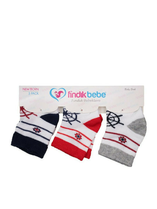 Kamtex Baby Kids' Socks Knee-High Red 3 Pairs