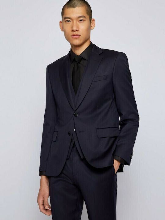 Boss Men's Winter Suit Jacket Slim Fit Navy Blue