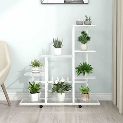 vidaXL 336115 Plant Tower Metallic 94,5 x 25 x 92,5 cm Wheeled 94.5x25x92.5cm.