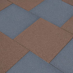 vidaXL Πλακάκι Δαπέδου for Garden Flooring from Rubber 50x50εκ. 6pcs Ασφαλείας Γκρι