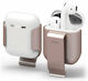 Elago Carrying Clip Case Silicone in Rose Gold color for Apple AirPods 1 / AirPods 2