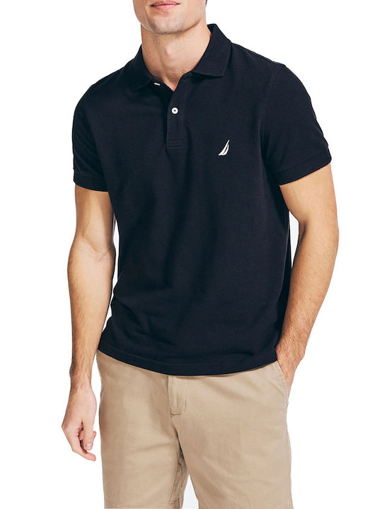 Nautica Ανδρικό T-shirt Polo Μαύρο
