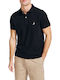 Polo Short Sleeve Black Blouse