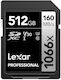 Lexar Professional 1066x SDXC 512GB U3 V30 UHS-I 160MB/s