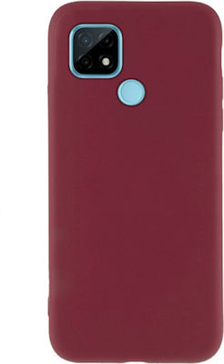 Matt Silicone Back Cover Burgundy (Realme C21)