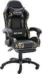 vidaXL Racing Artificial Leather Gaming Chair with Footrest Black / Camo