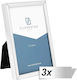 Zilverstad Sweet Memory Metal Photo Frame with Silver Frame 3 Pieces