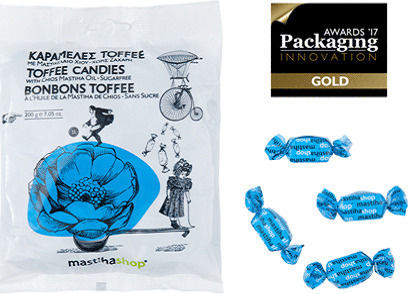 Mastihashop Toffee Candies with Mastic Flavour No Added Sugar 48 Pieces 200g