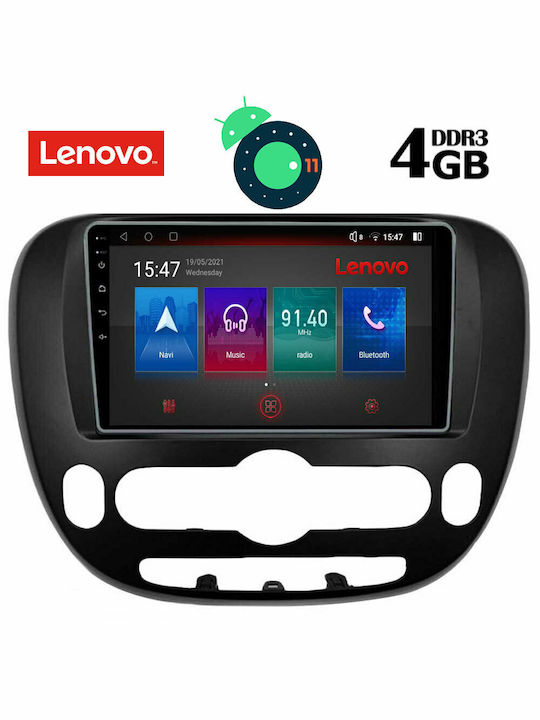 Lenovo Car-Audiosystem für Kia Seele 2014+ (Bluetooth/USB/AUX/WiFi/GPS/Apple-Carplay) mit Touchscreen 9" DIQ_SSX_9321
