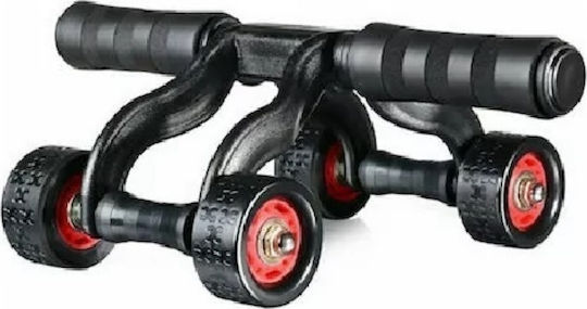 Andowl Q-JS285 Abdominal Wheel Black with Anti-Slip Handles & Mat