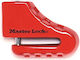 Master Lock Motorcycle Disc Brake Lock in Red 830300112