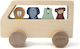Trixie Vehicle Small Bus with Animals made of Wood for 18++ Months