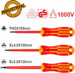 Ingco Set 3 Magnetic Electrician VDE 1000V Screwdrivers