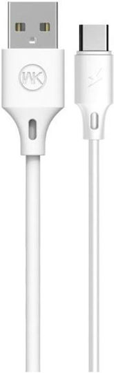 WK WDC-092 USB 2.0 Cable USB-C Male - USB-A White 2m