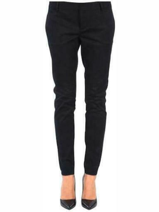 Dsquared2 Women's Fabric Trousers in Skinny Fit Black