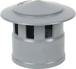 Plastic Ventilation Cap with Output 75mm Gray